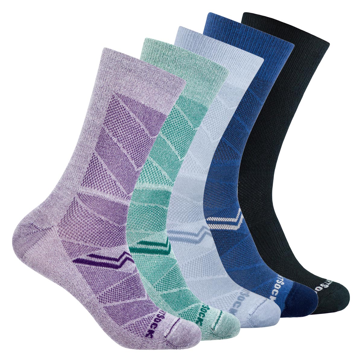 Wrightsock Coolmesh II Crew: dünne, wadenhohe Funktionssocke ohne Polsterung und Anti-Blasen-System in vielen Farben