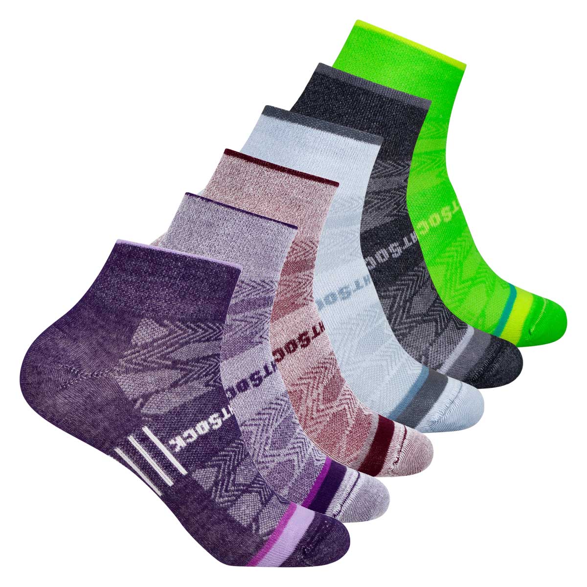 Wrightsock Coolmesh II Quarter: dünne, knöchelhohe Sportsocke ohne Polsterung und Anti-Blasen-System in vielen Farben