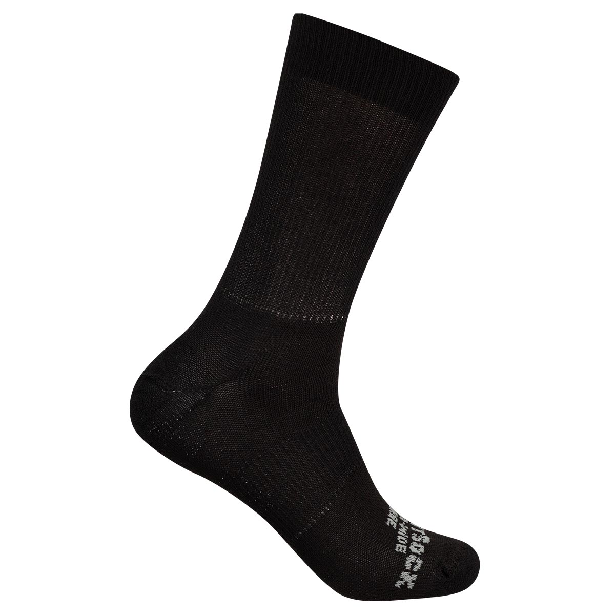 Wrightsock Xtra Wide Crew black: mitteldicke, wadenhohe, besonders weite, lockere Alltagssocke für sensible Füsse und Anti-Blasen-System in Farbe schwarz