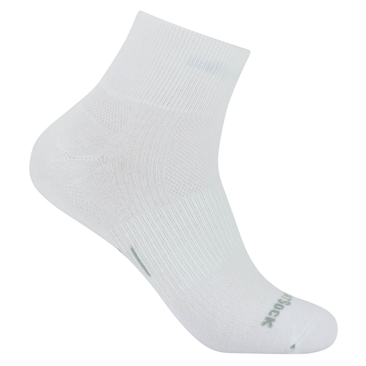 Wrightsock Explore Quarter white: ungepolsterte, leichte, knöchelhohe Hikingsocke mit dichterer Webart und Anti-Blasen-System in Farbe weiss