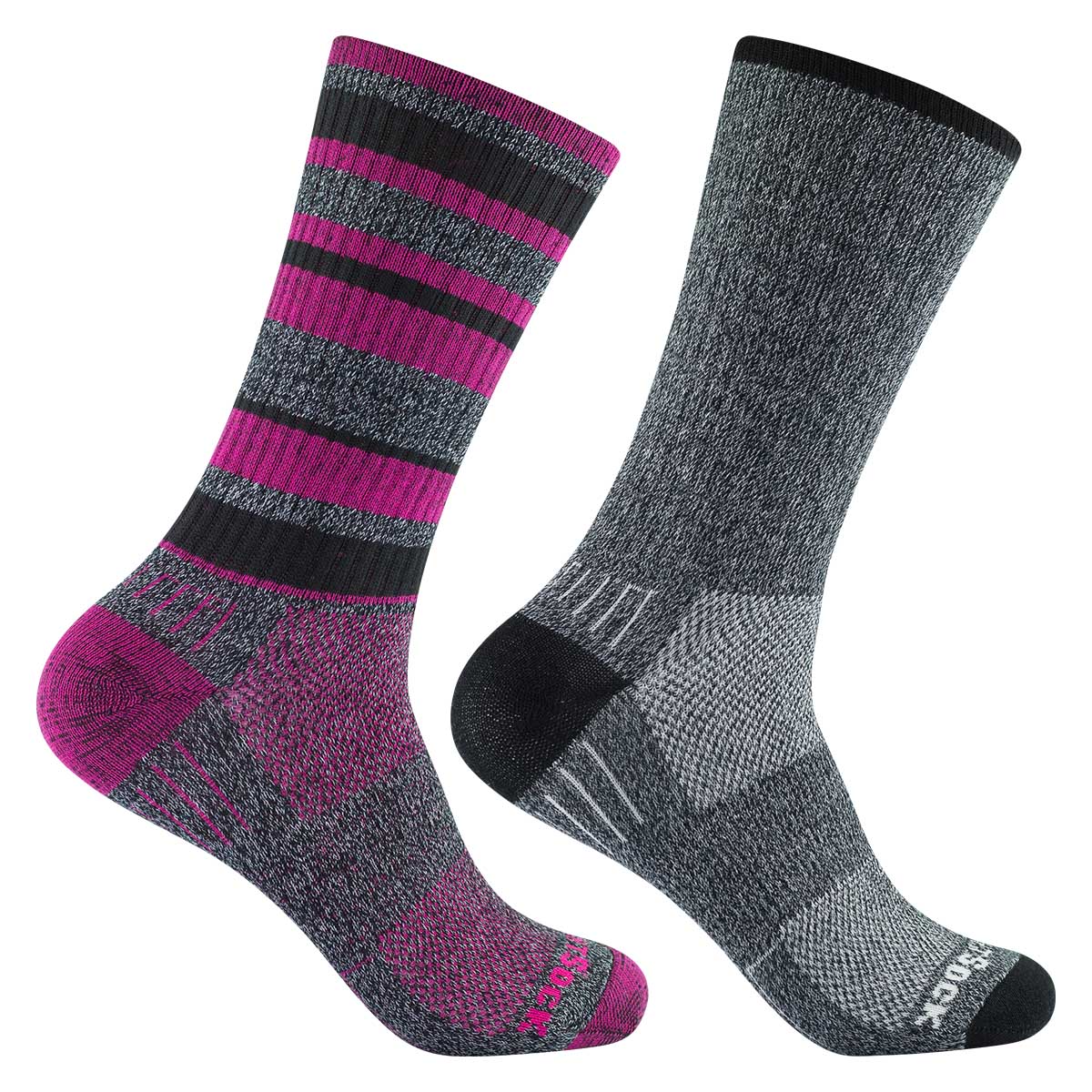 Wrightsock Adventure Crew – dicke, wadenhohe, robuste Trekkingsocke mit Doppel-Frottee-Polsterung und Anti-Blasen-System