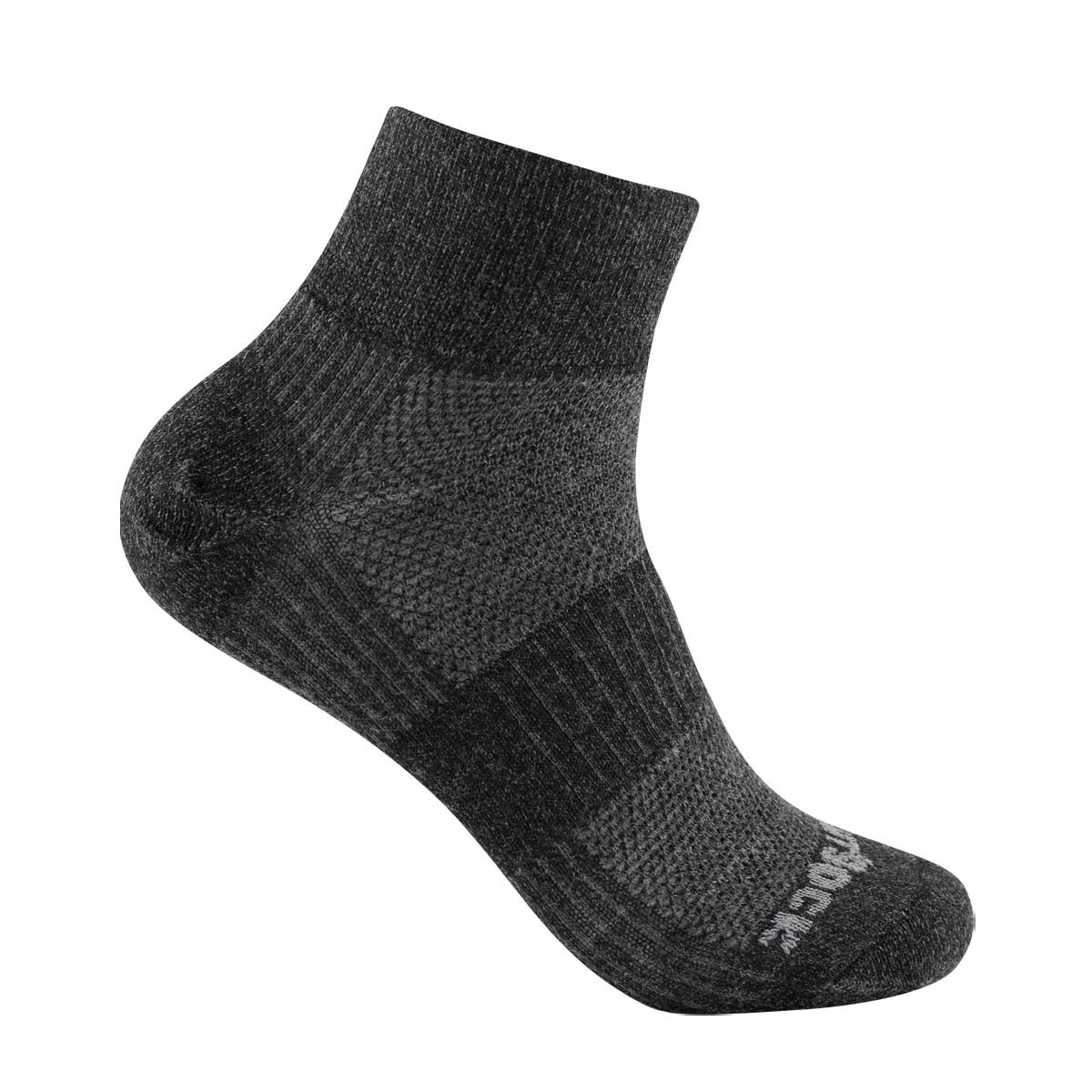 Wrightsock Merino Coolmesh II Quarter: dünne, knöchelhohe Walkingsocke ohne Polsterung mit Merinowolle und Anti-Blasen-System