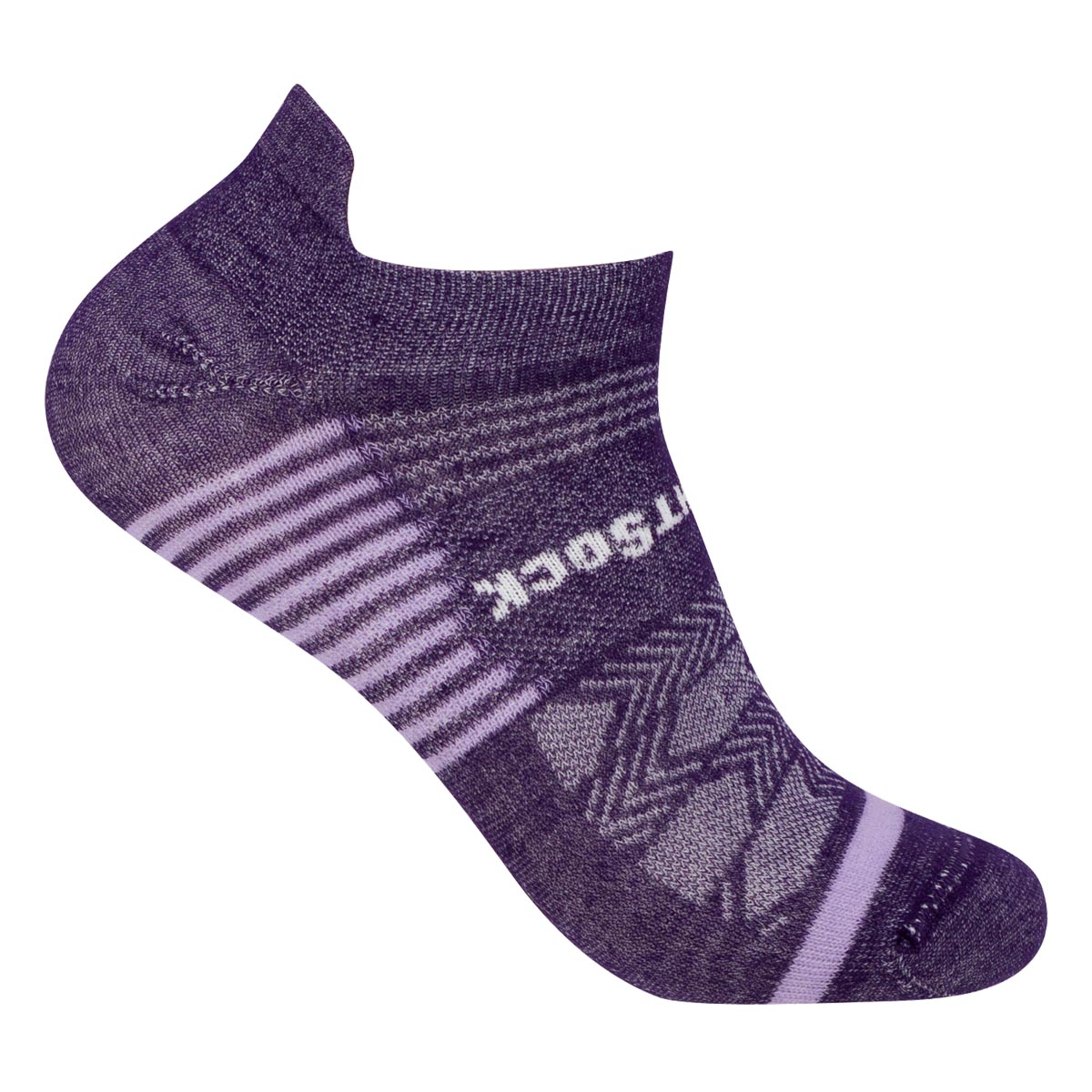 Wrightsock Coolmesh II Low Tab wildberry: dünne, knöchelfreie Sneakersocke mit Fersenlasche und Anti-Blasen-System in Farbe wildberry