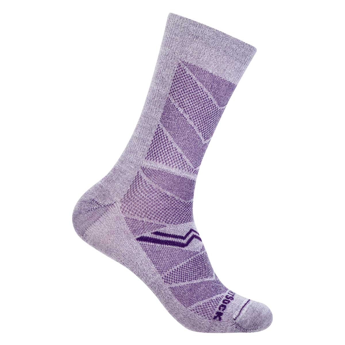 Wrightsock Coolmesh II Crew white/wildberry: dünne, wadenhohe Funktionssocke ohne Polsterung und Anti-Blasen-System in Farbe weiss/wildberry