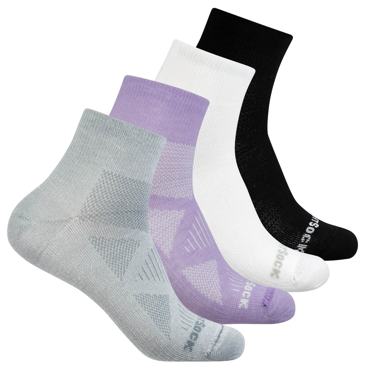 Wrightsock Coolmesh II Cushion Quarter: chaussette de sport épaisse, hauteur cheville, rembourrée avec système anti-ampoules disponible en de nombreuses couleurs
