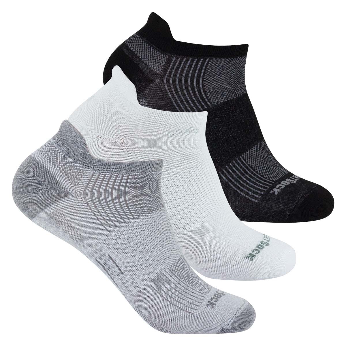 Wrightsock Run Low Tab: mitteldünne, ungepolsterte Lauf-Sneakersocke mit Fersenlasche und Anti-Blasen-System in vielen Farben