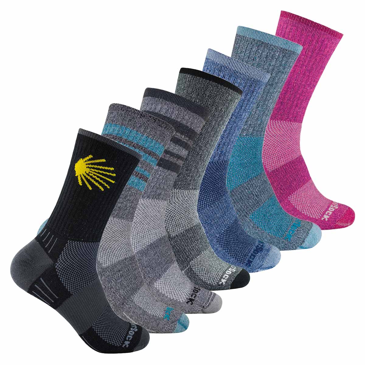 Wrightsock Escape Crew: mitteldicke, wadenhohe Wandersocke und Anti-Blasen-System in vielen Farben